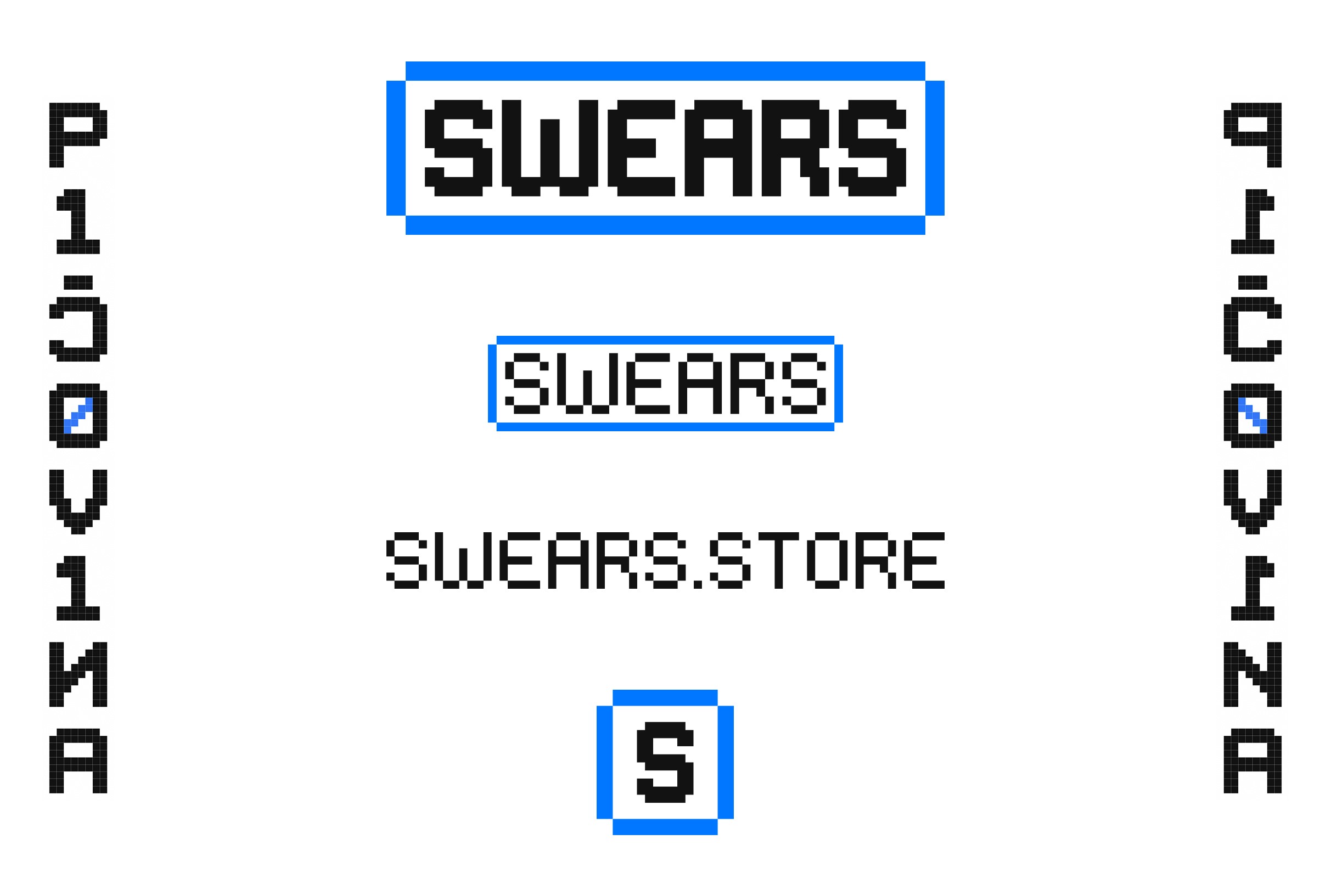 SWEARS brand identity showing the logo, symbol, and core visual elements.